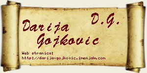 Darija Gojković vizit kartica